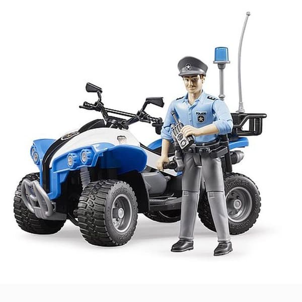 Quad Polis med Polisinspektör och Tillbehör