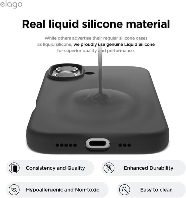 Coque - Elago - iPhone 16 Pro Max - Flytande silikon - Stötskydd - Trådlös laddning