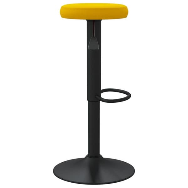 vidaXL Barstolar set om 2 senapsgul sammet 333150