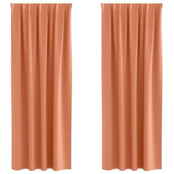 Mörkläggningsgardin - VIDAXL - 4107527 - Orange - Polyester - 2-pack