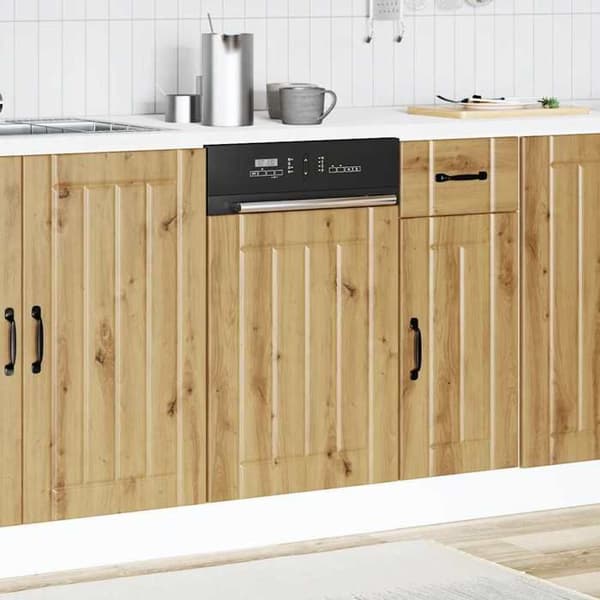 vidaXL Diskbänkspanel Lucca hantverks-ek trä ingenjör 853896