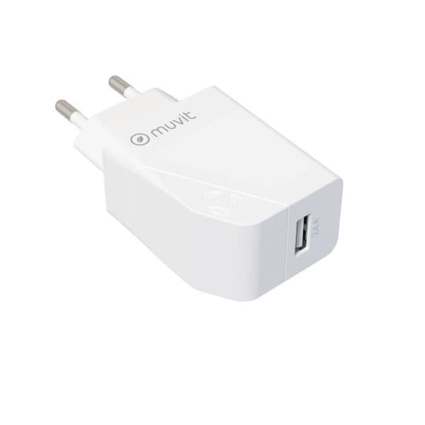 MUVITCHAN Pack 12W nätladdare + USB C-kabel - 1,2m - Vit