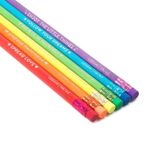 Set med 6 HB blyertspennor i återvunnet papper