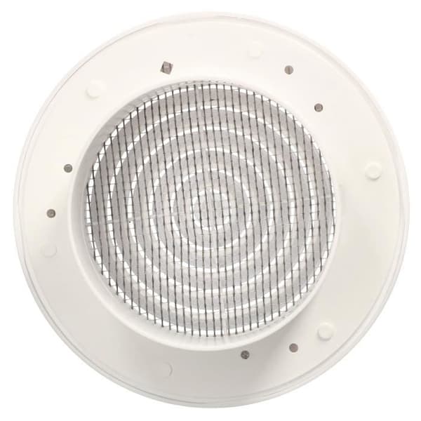 Ventilationsgaller - KOTARBAU - 100 mm - Insektskydd - Takinstallation - Vit PVC