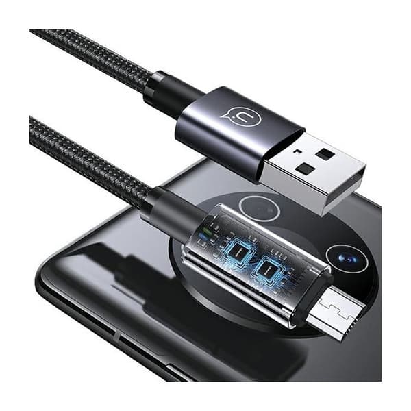 USB till Micro-USB-kabel USAMS 1,2 m, snabbladdning, stål