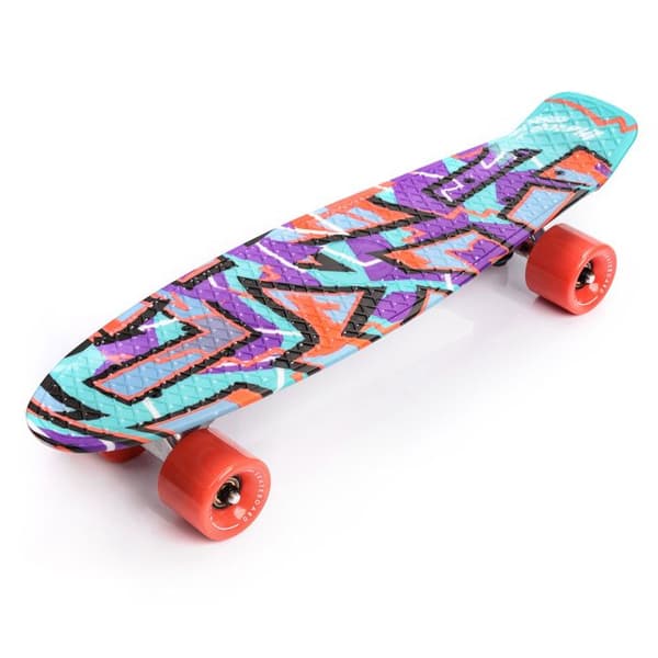 Skateboard Barn MULTIKOLOR - Retro Panel - halkfri - Graffiti