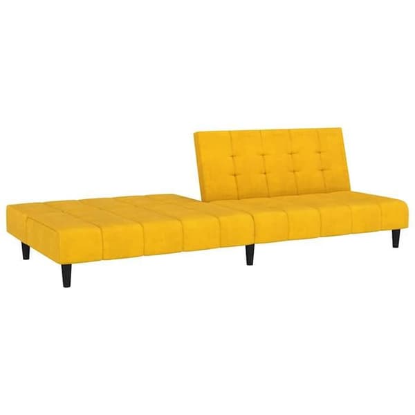 vidaXL 2-sits bäddsoffa sammetsgul 375770