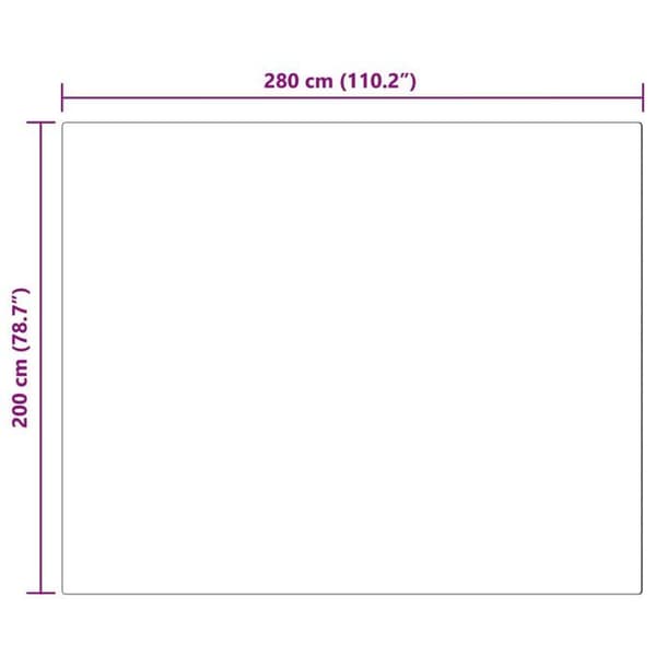 Kaninteddymatta - vidaXL - Olite - 200x280 cm - Grädde - Polyester - Rektangulär - Mycket mjuk