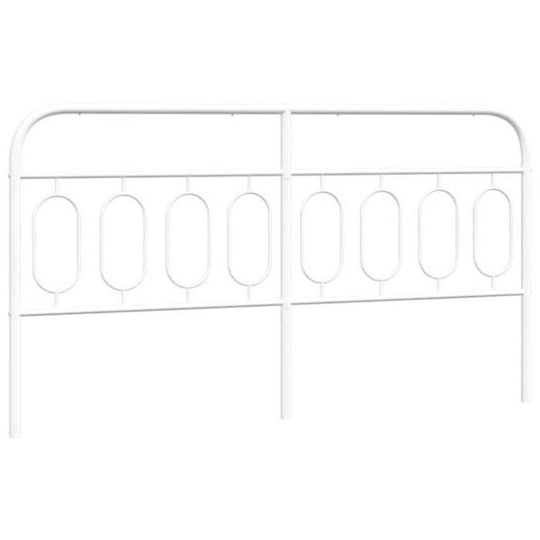 vidaXL Ersättningssänggavel metall vit 183 cm 377202