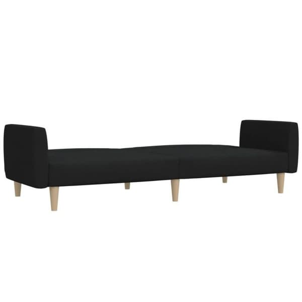 vidaXL 2-sits bäddsoffa svart tyg 375786