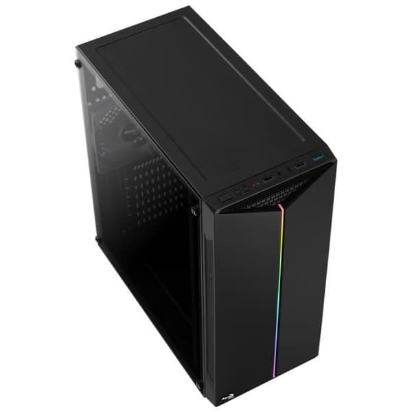 PC-fodral - Aerocool - Split 0,000000 - Svart - Midi-torn - Fläkt 120 mm