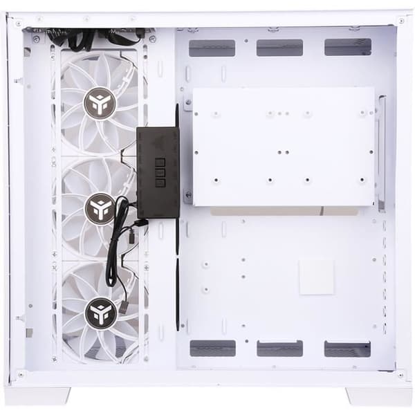 ATX Medium Tower PC Chassi - ITek - Dark Cave RGB - Glaspanel - Vit färg - One size
