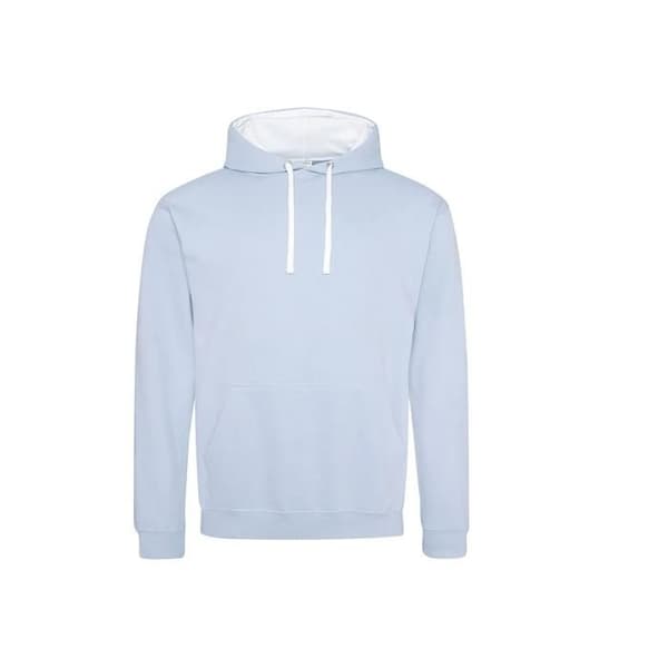 Just Hoods Varsity hoodie - himmelblå/vit