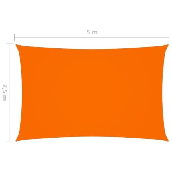 vidaXL Parasolduk Tyg Oxford rektangulär 2,5x5 m Orange