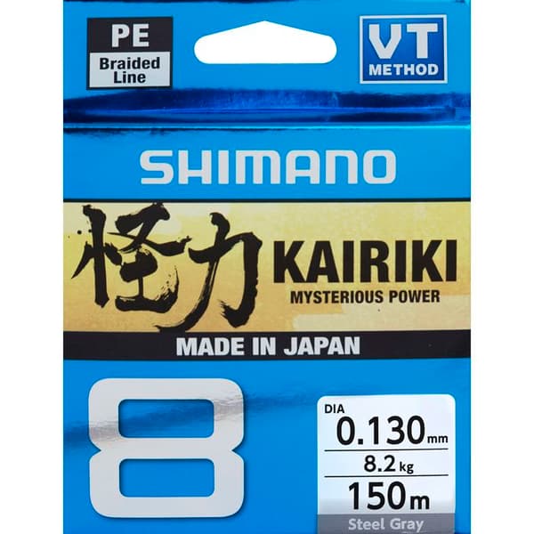 Fläta - SHIMANO - Kairiki 8 - 150 m - 0,19 mm - Grå