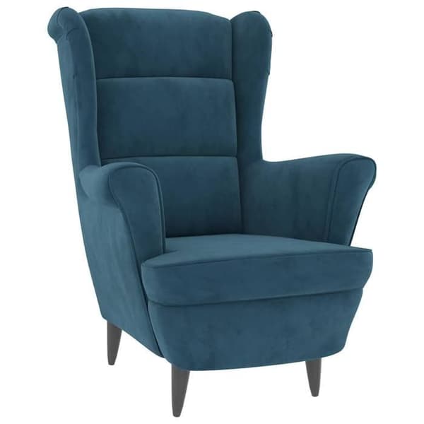 vidaXL Fåtölj Blue Velvet 324058