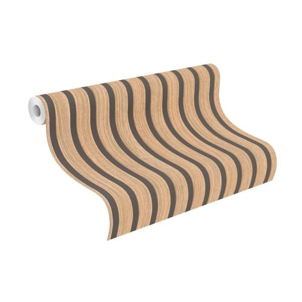 Rasch Selection 278408 Papper Tapet Paneler Trälistor 0.53 x 10.05 m beige