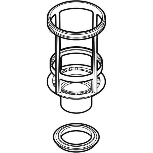 Embase med tätning för spolfunktion i inbyggd cistern Geberit