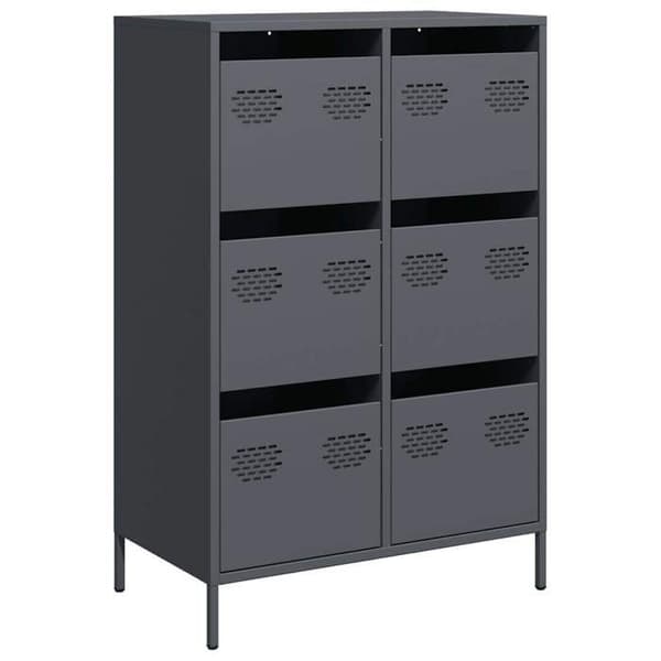vidaXL Buffé hög antracit 68x39x101,5 cm stål 851222