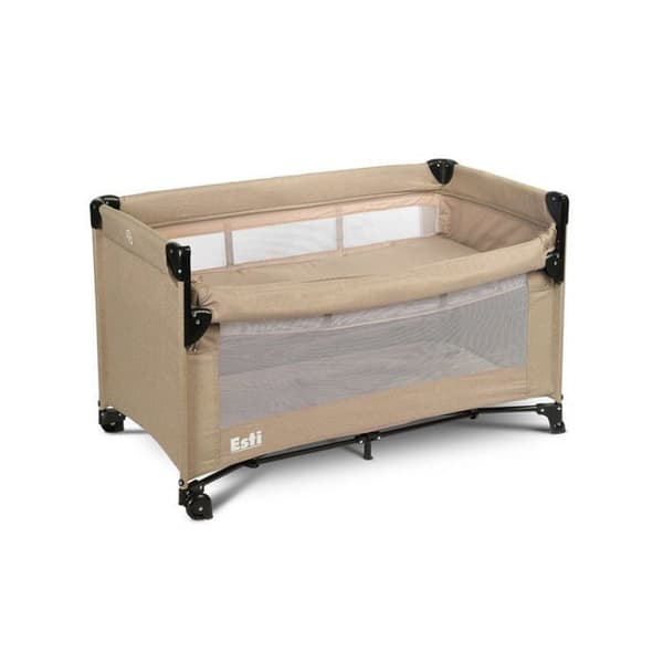 Lätt barnparaply Esti 3 i 1 med vikbar sida brun