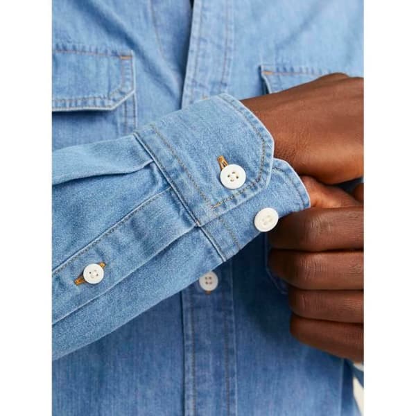 Jack & Jones Travis långärmad skjorta - ljusblå denim