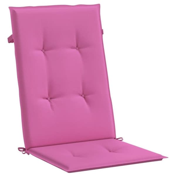 vidaXL Högryggsstolsdynor 4 st Rosa Tyg 361269