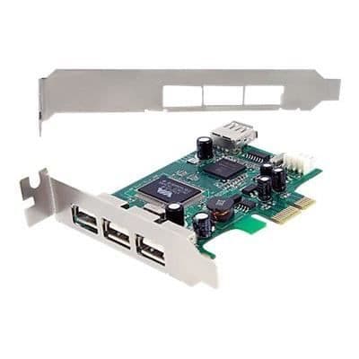 4-portars USB 2.0 PCIe-kontrollkort - USB PCI-E-adapter - 3x extern USB A - 1x intern USB A - PEXUSB4DP