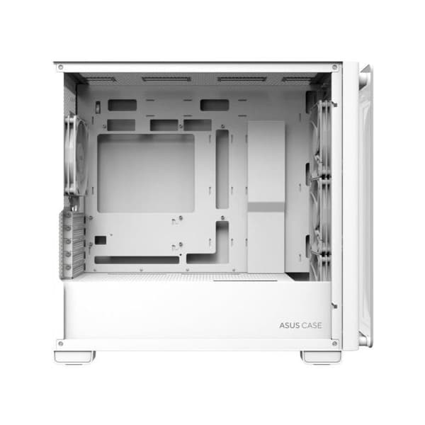 ASUS A23 PLUS mini-torn vit ARGB med sidopanel av härdat glas