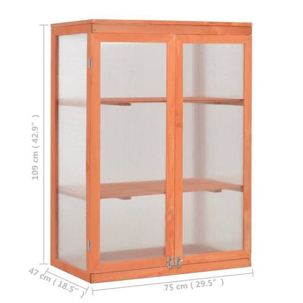 vidaXL Träväxthus 75x47x109 cm 170646