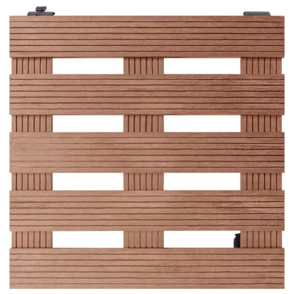 vidaXL Växtvagnar 2 st Brun 30x30x7,5 cm WPC