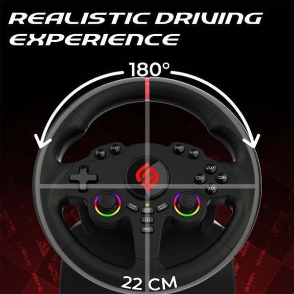 Volant gaming - SUBSONIC - 220 RS - Rotation 180° - Dubbel vibration - Multi-plattform