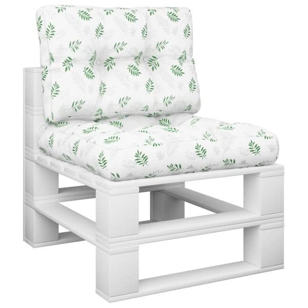 vidaXL Pallkuddar 2 st Bladmönster Tyg 360685