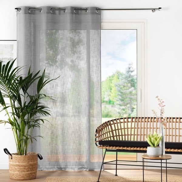 Öljettlängd 140 x 240 cm – Tvättad linneeffekt Haltona Grå