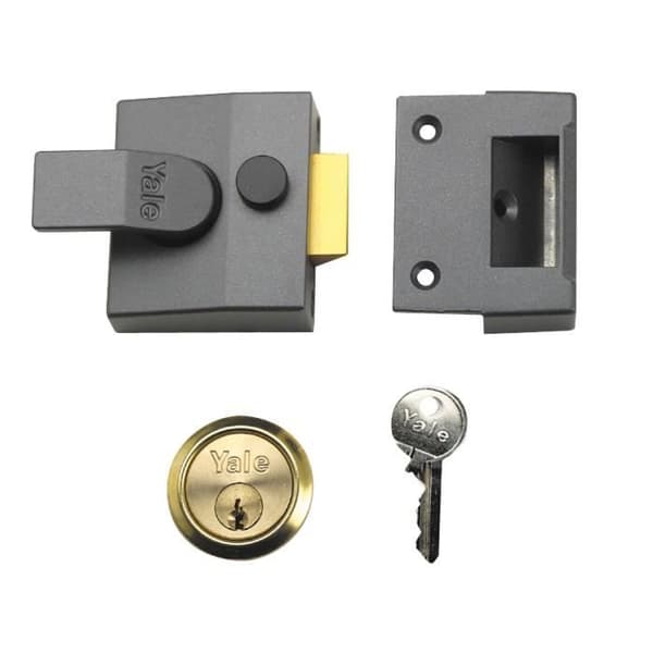 Yale Locks 84 standard Nightlatch 40mm Backset DMG Finish Box YAL84DMGPB