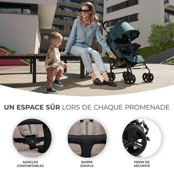 KINDERKRAFT - TIK paraplyvagn - 4 hjul - Beige
