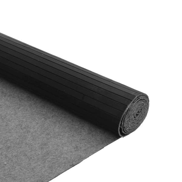 vidaXL Svart rektangulär matta 80x200 cm bambu, vardagsrumsmatta, rektangulär matta, modern matta, sovrumsmatta 376774