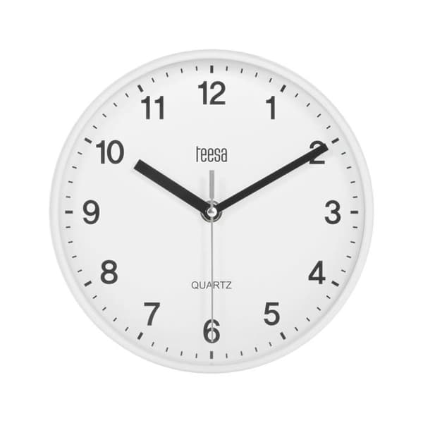 Väggklocka - Teesa - TSA0038 - Vit - 20 cm - Analog kvarts
