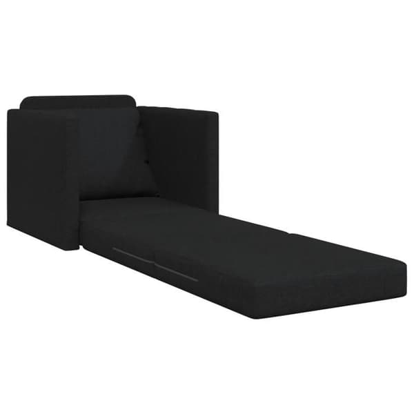 Soffa säng 2 i 1 Svart 74x77x81 cm Tyg