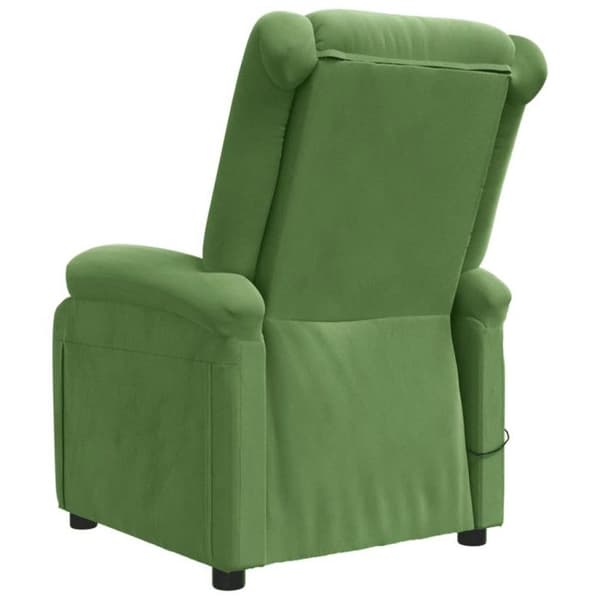 vidaXL Massagefåtölj Ljusgrön Sammet 342413
