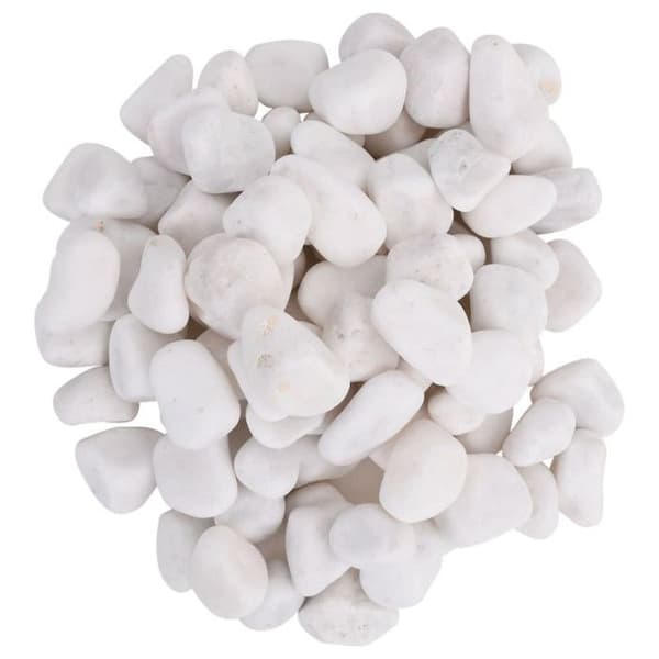 Polerade stenar 10 kg vita 2-5 cm