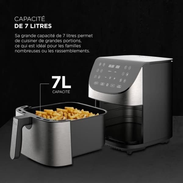 Airfryer - MasterPRO - Rocket 700 - Kapacitet 7 L - Effekt 1800W - LED-touchskärm