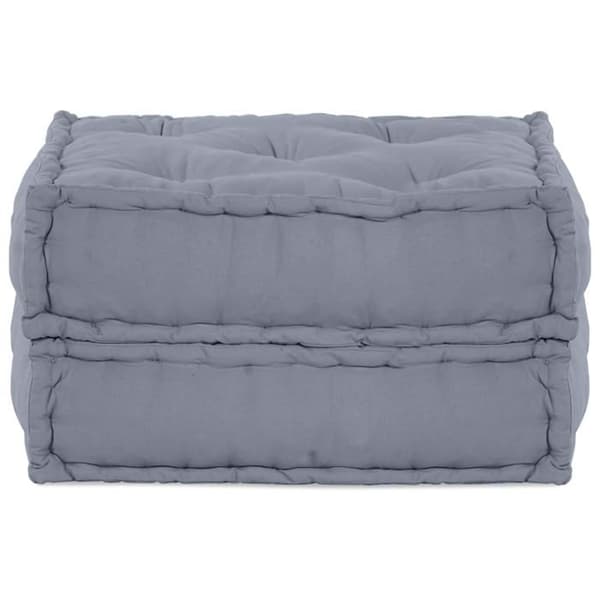 Puff - Modulär - Grå - 70x70x36 cm - 100% Bomull - Contemporary Design