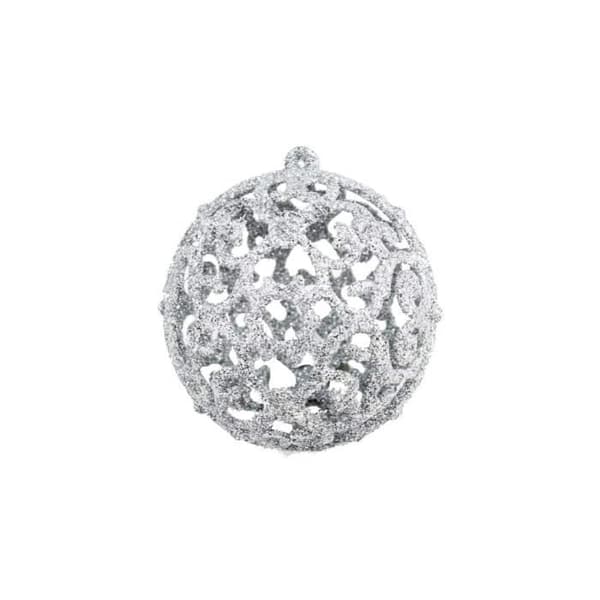 vidaXL Julgranskulor Set 100 st 6 cm Silver