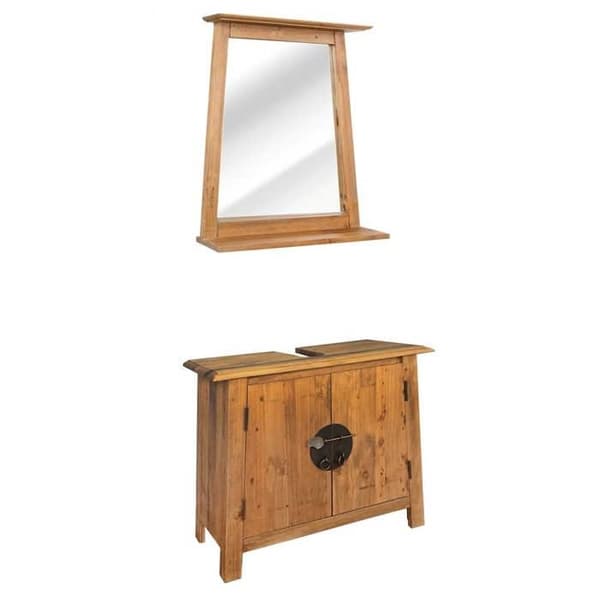 vidaXL Badrumsmöbler Massiv furu 246040