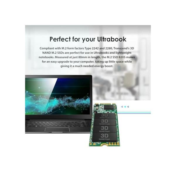 SSD-disk - TRANSCEND - 120GB - M.2 2280 - SATA 6Gb/s - TLC