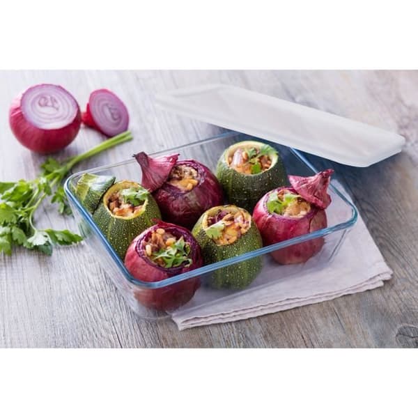 Rektangulär förvaringslåda - PYREX - 1451005 - Plastlock - Borosilikatglas - 22 x 17 cm