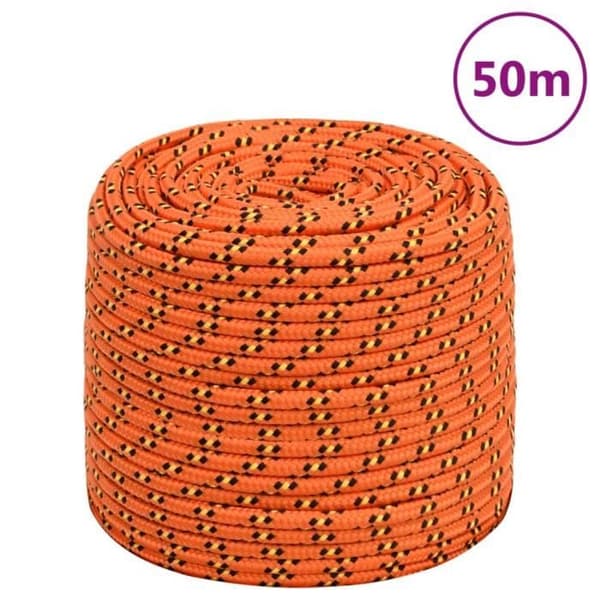 152656 vidaXL Båtrep Orange 6 mm 50 m Polypropen