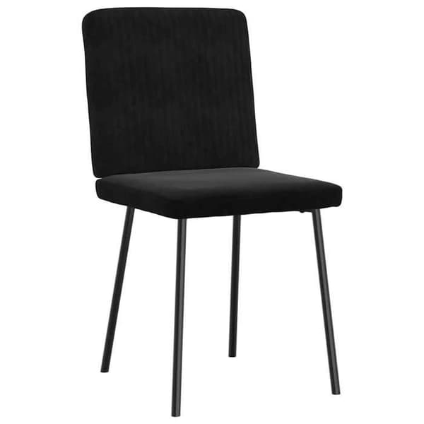vidaXL Matstolar set om 2 Svart Sammet 4101192