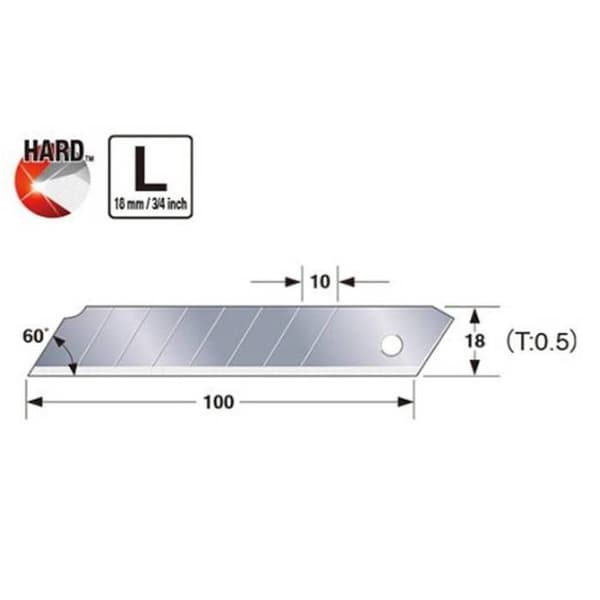 Blad - TAJIMA - 18 MM KNIV - Låda med 50 - BULK
