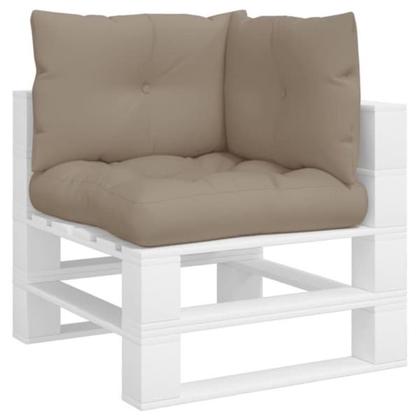Palettkuddar set om 3 taupe tyg